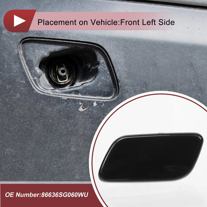 Front Left Washer Nozzle Cover for Subaru Forester 2013-2015 Black