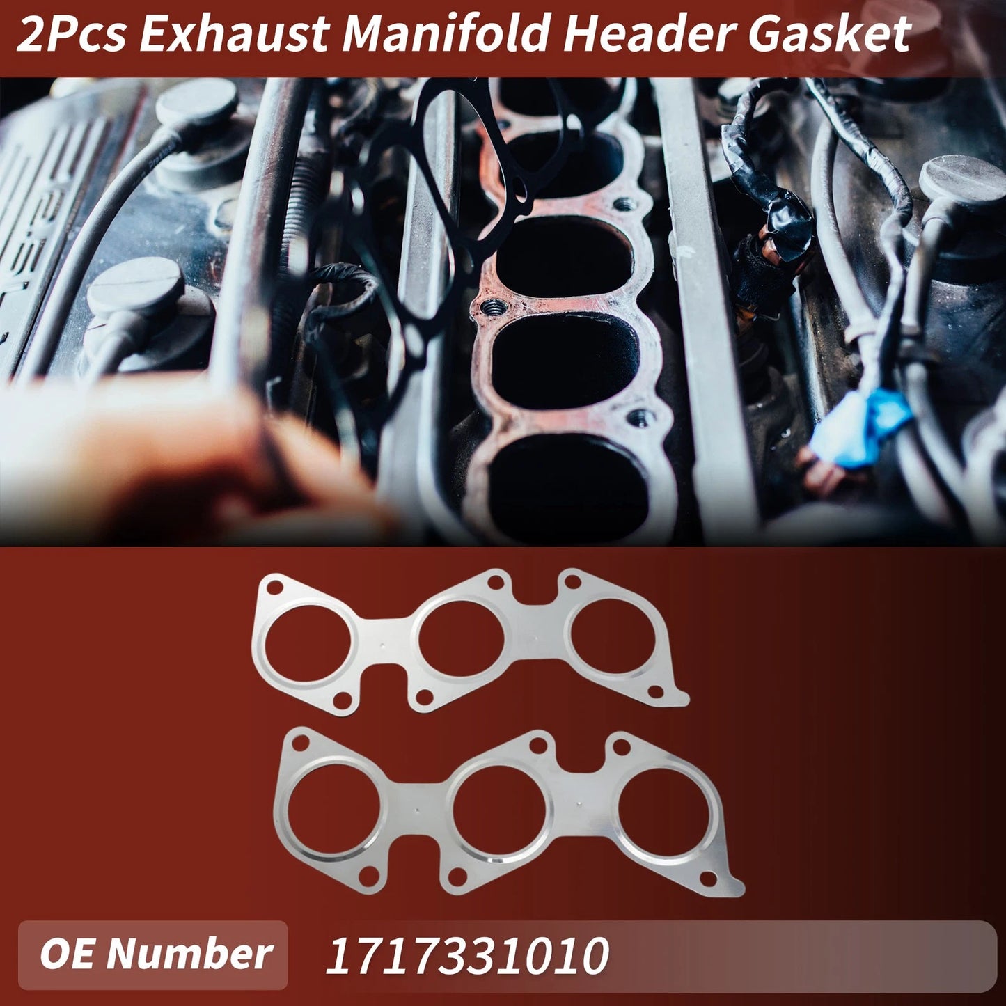 Exhaust Manifold Header Gasket 2 x for Toyota Tacoma (2006-2014)