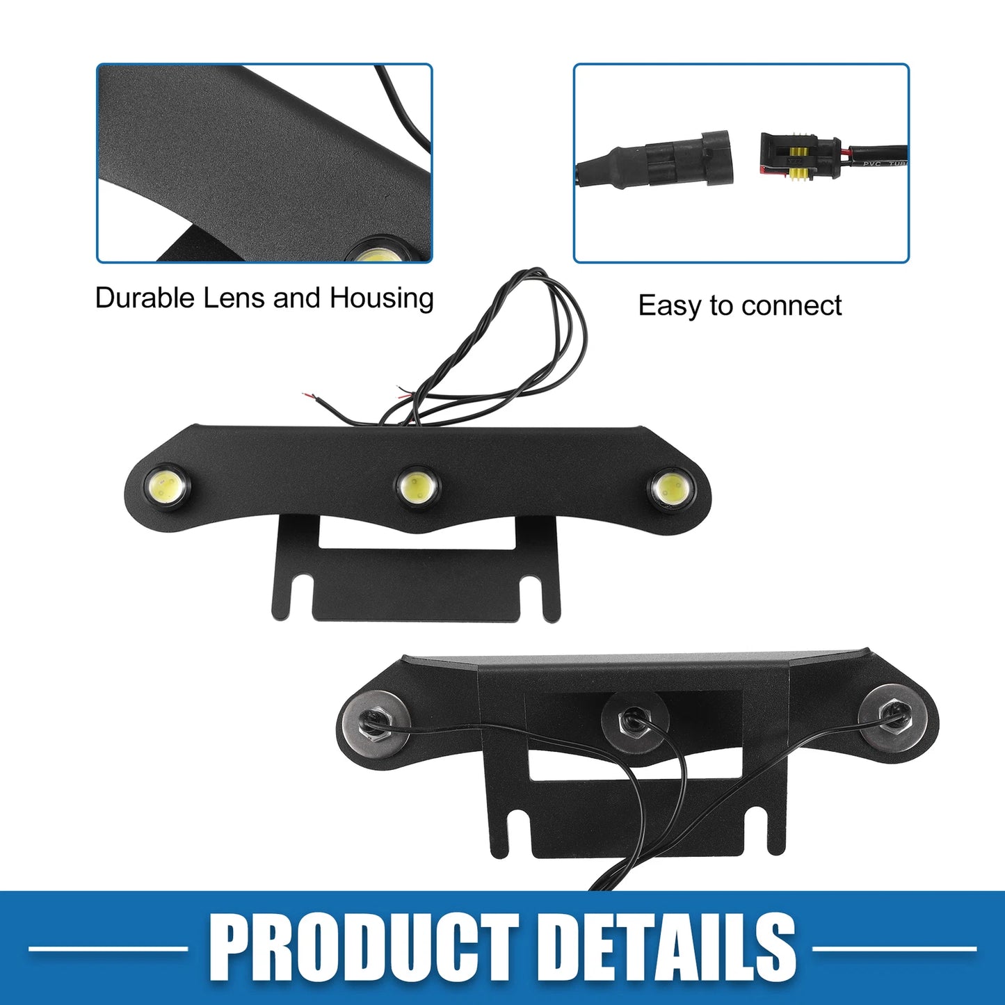 LED Front Grille Lights Set for Jeep Gladiator JT (2020-2023) Black White