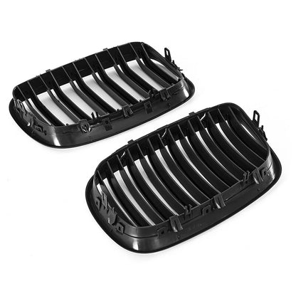 Matte Black Front Kidney Grille Bumper for 2007-2013 BMW X5 X6 E71 E70