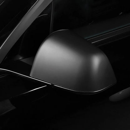 Matte Black Replacement Side Mirror Rearview Cover Cap for Tesla Model Y (21–23)