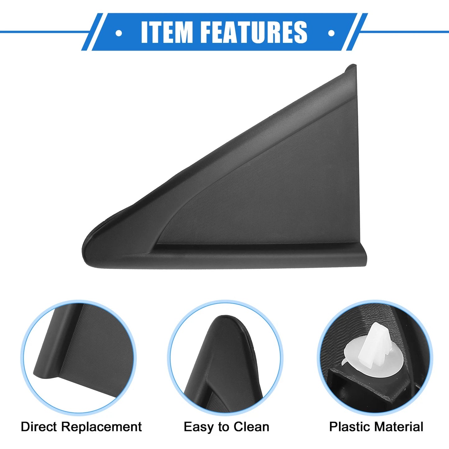 Rear Left Right Mirror Corner Triangle Fender Cover for Chevrolet Cruze