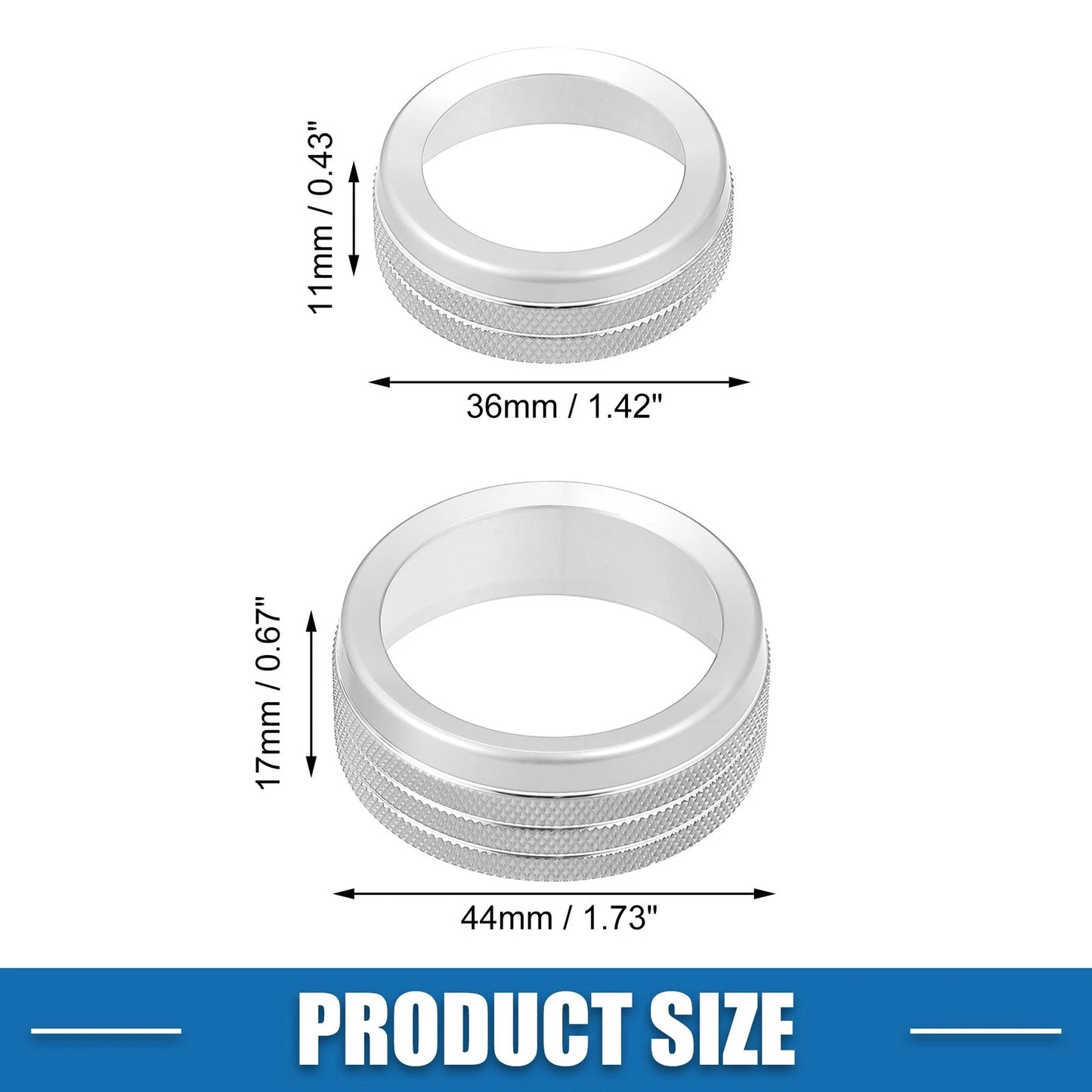 3 x Decals Car AC Radio Switch Knob Cover for Dodge Durango (2014-2020)