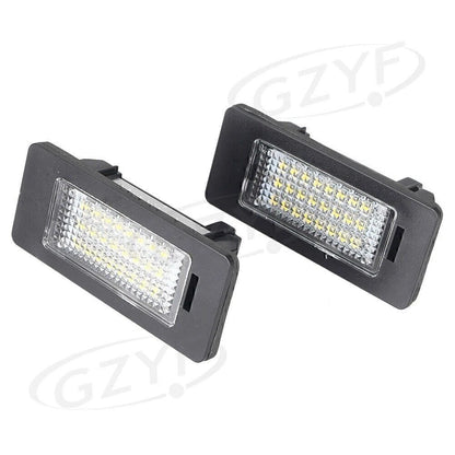 LED License Plate Lights Clear Lens for BMW E82 E90 F10 F25 (2007-2017)