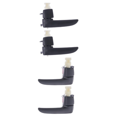 Door Handle Inner Set of 4 for Mazda 3 (2003-2009) Black Front Rear Left Right