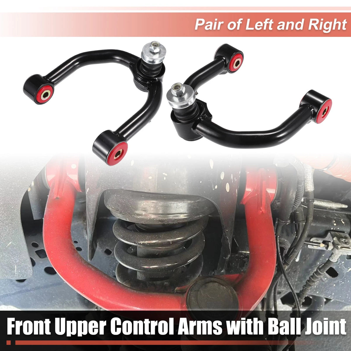 Car Front Upper Control Arms for Toyota Tacoma (1996-2003) Black Red