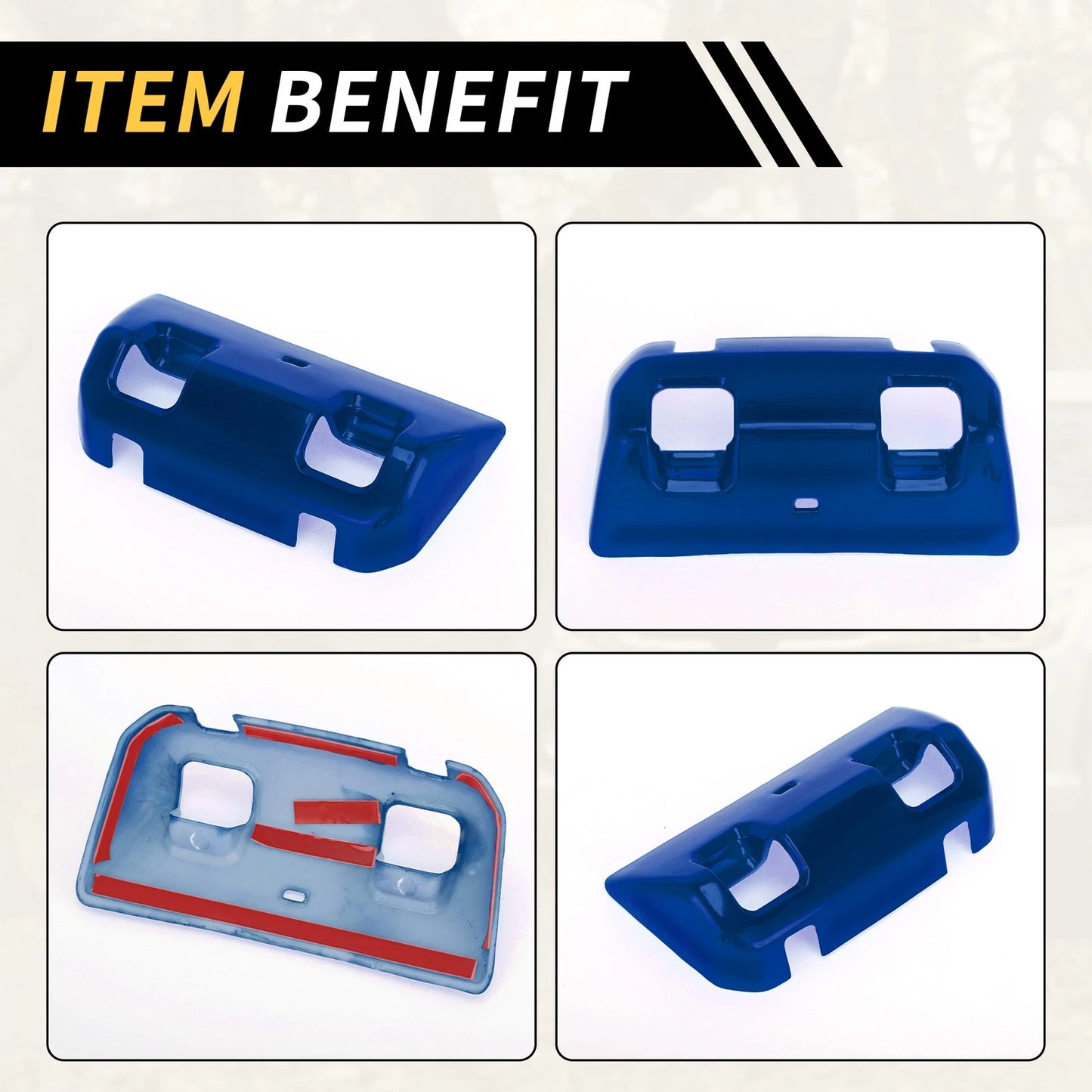 Rear Window Switch Panel Trim Cover for Jeep Wrangler JL JLU (2018-2024) Blue