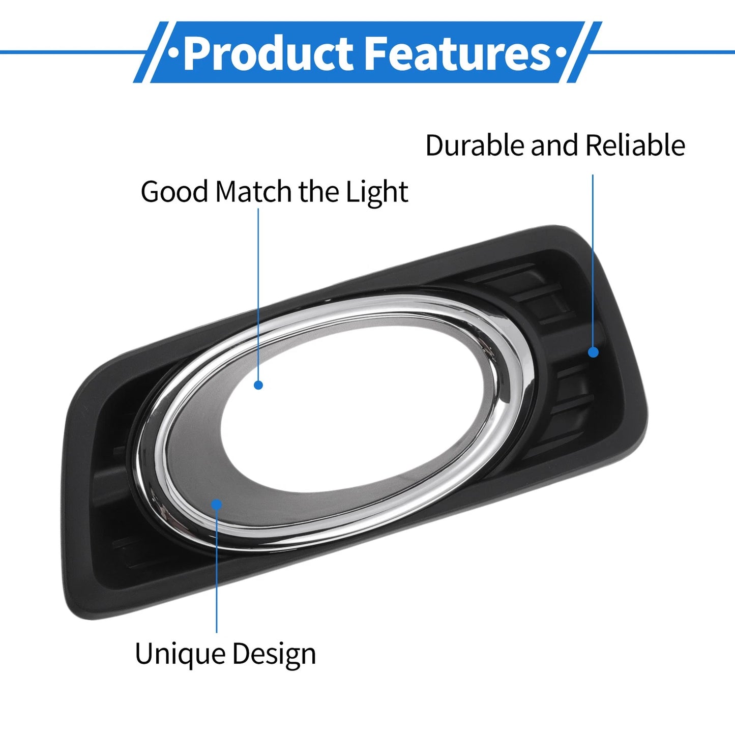 Front Right Fog Light Grill for Honda Civic (2012-2014)