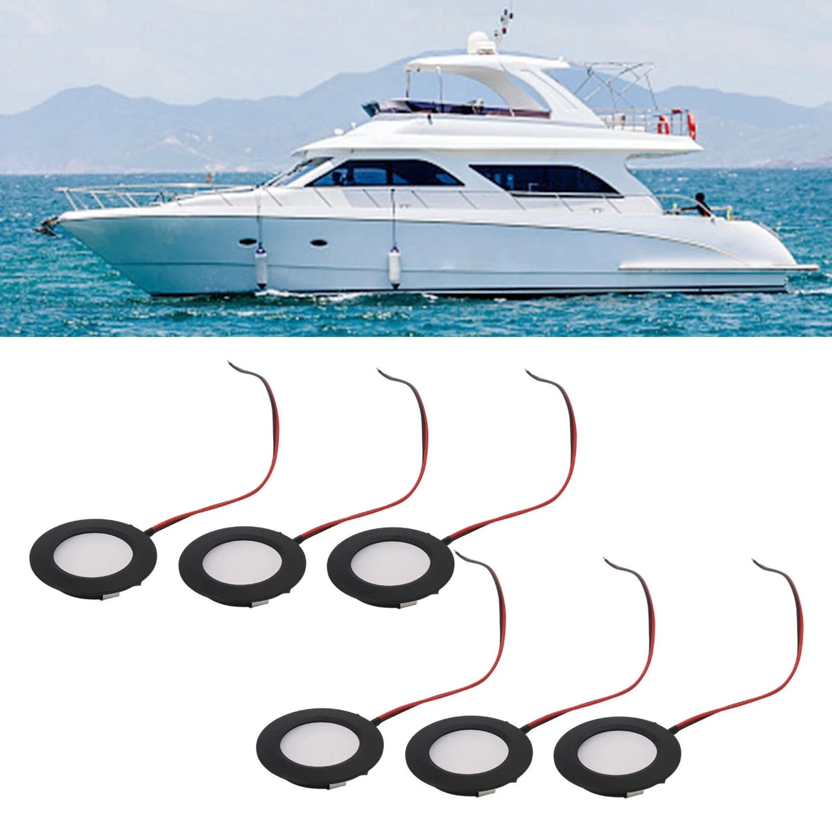 LED Recessed Ceiling Lights 12V 3W Warm White for Boat/RV Lighting
