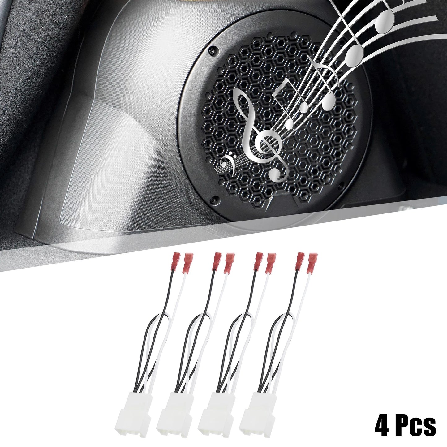 4 x Car Speaker Connector Harness Adapter for Ford Edge (2010-2024)