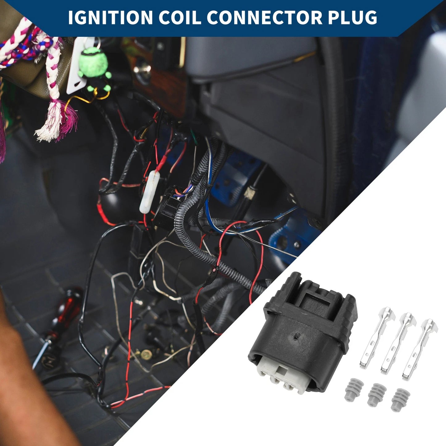 3 Pin Ignition Coil Connector Plug for Honda Acura