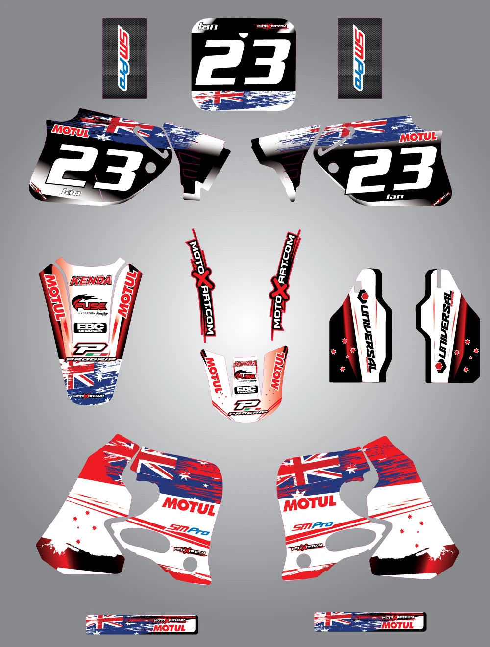 AUSSIE PRIDE Custom Graphic Kit for Honda CR 250 (1993-1994)