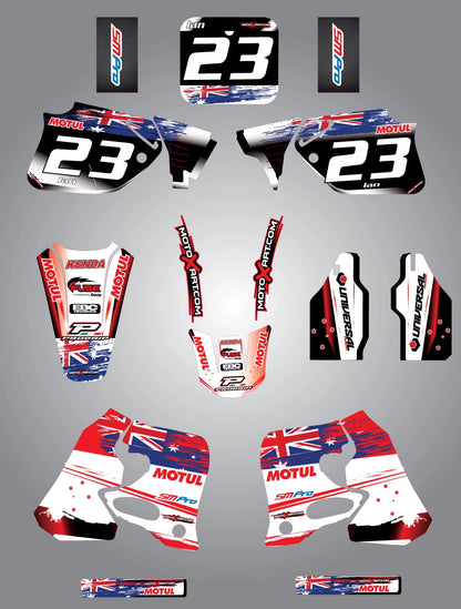 AUSSIE PRIDE Custom Graphic Kit for Honda CR 250 (1993-1994)