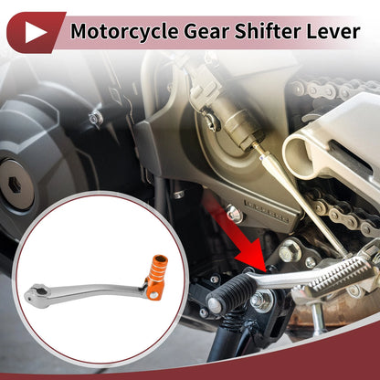 Folding Motorcycle Gear Shifter Lever for Bosuer 125 Titanium Tone Orange
