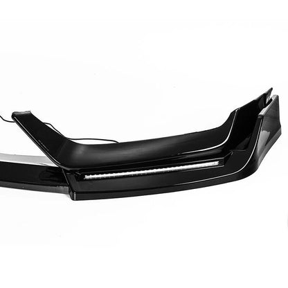 Gloss Black LED Front Bumper Lip for Honda Civic Si & Hatchback (2017-2021)