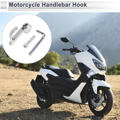 Handlebar Hook Load-Bearing Capacity Silver Tone for Universal Motorcycle
