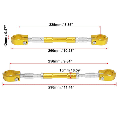 Set Universal 22mm Gold Tone Alloy Motorcycle Balance Bar Crossbar Handlebar