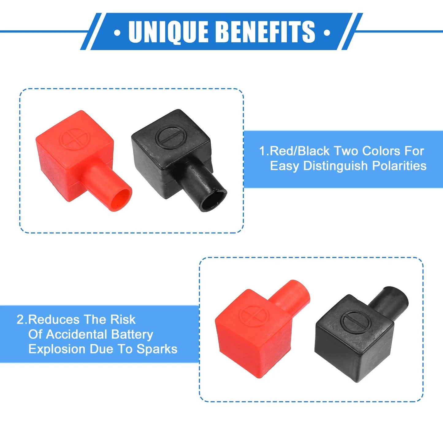 3 x Pairs Battery Terminal Insulation Covers for Marines