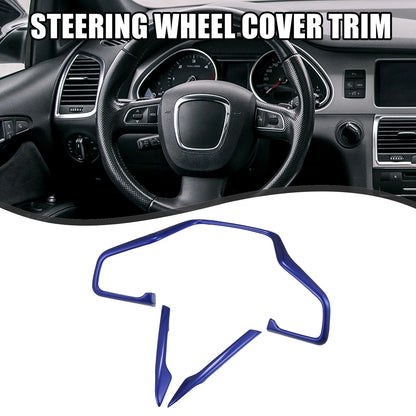 3 x Car Steering Wheel Cover Trim for Honda Civic (2016-2021) Blue