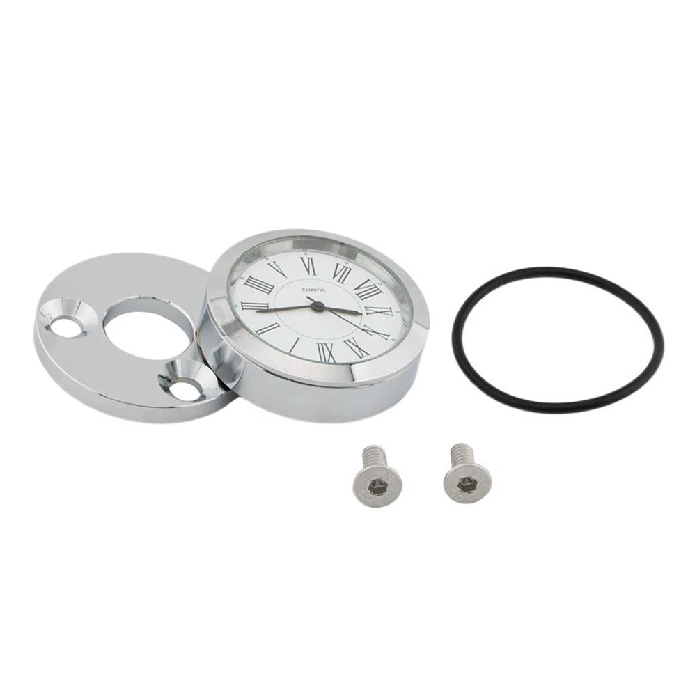 45mm Aluminum Front Fork Lock Clock Cover Chrome for Harley Road King (1994-2024)