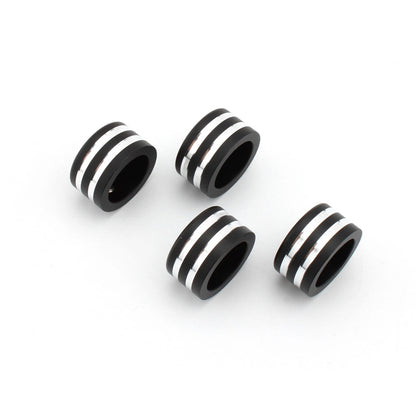 4 x Black White Engine Head Bolt Cover Nuts for Triumph Bonneville