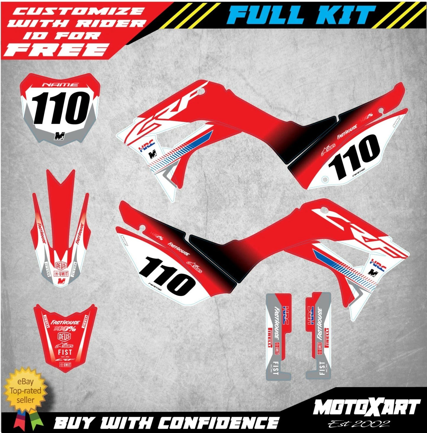 Custom Sticker Kit for Honda CRF 110 (2019-2025) - PRO Style Decals