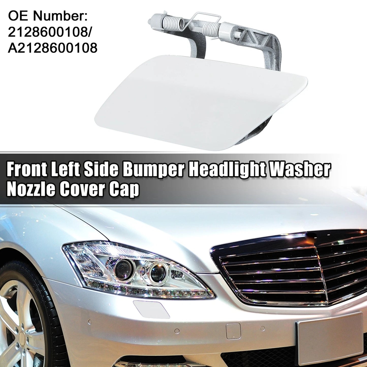 Front Left Bumper Washer Nozzle Cover for Mercedes Benz E300 (2017-2023)