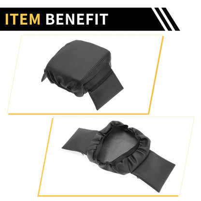 Arm Rest Cover for Jeep Wrangler Microfiber Leather with Storage Bag Black