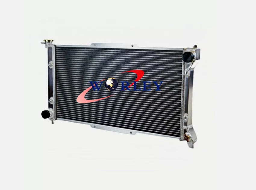 2Row Aluminum Radiator + Fan for Subaru Legacy Brighton GT LS H4 (95-99)
