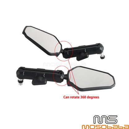 Universal Adjustable Side Rearview Mirrors 8mm/10mm for Honda Suzuki Yamaha