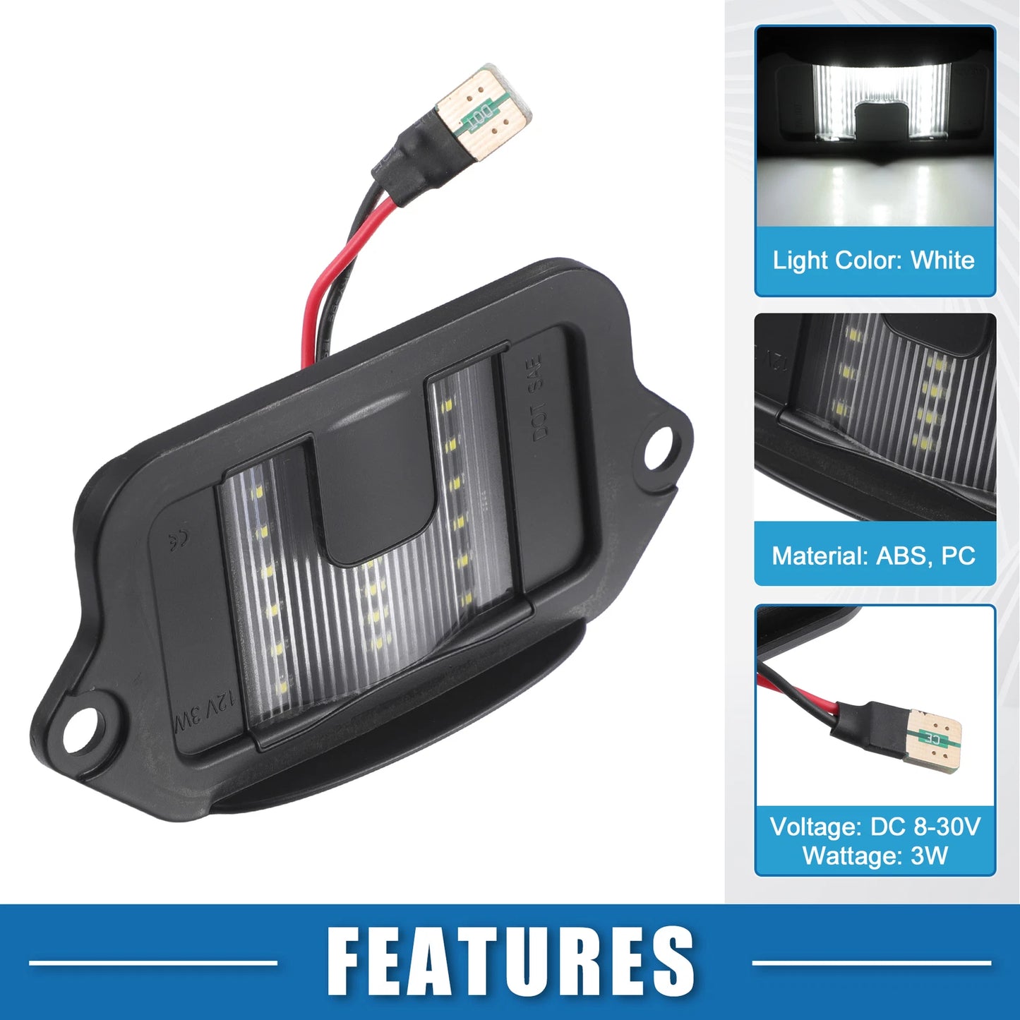 White LED License Plate Light for Ford Mustang (2005-2009)