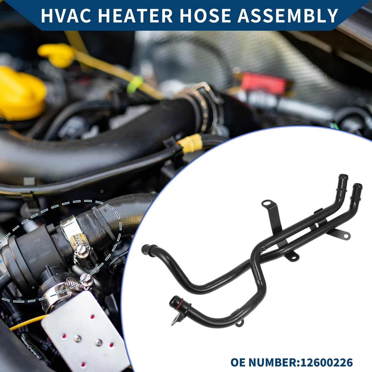 Engine HVAC Heater Hose Assembly for Chevrolet Malibu (2006 - 2010)