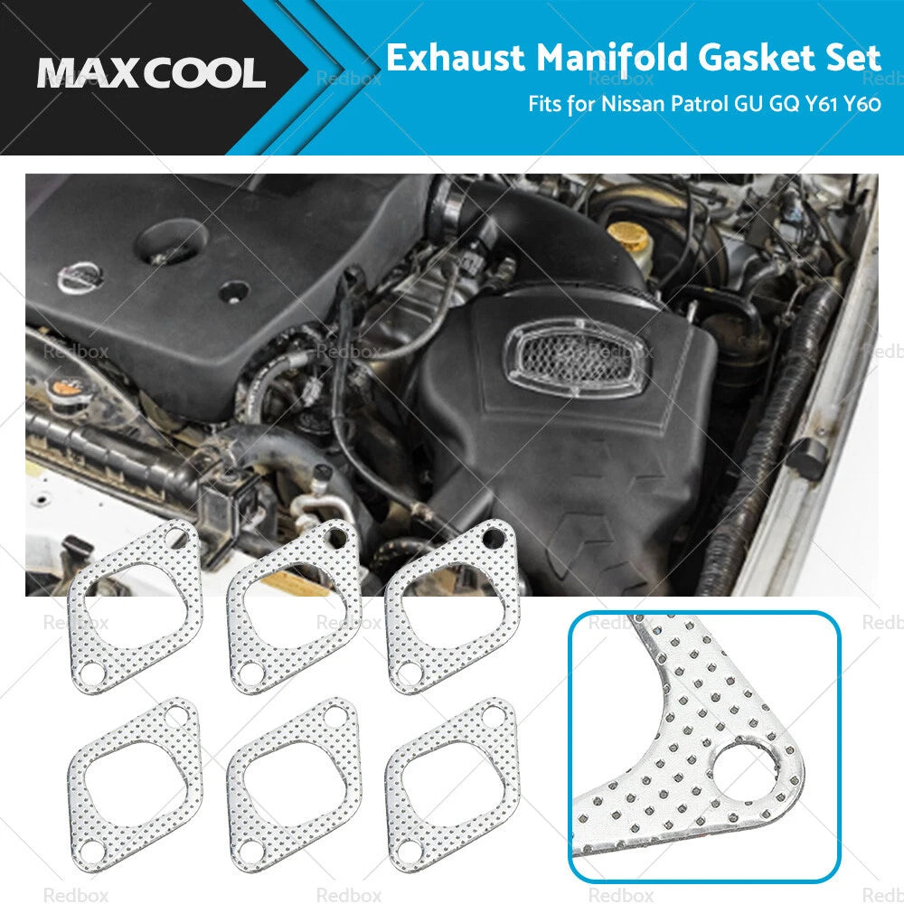 Exhaust Manifold Gasket Set for Nissan Patrol GQ GU 4.2LT TB42 TD42 (1997-2016)