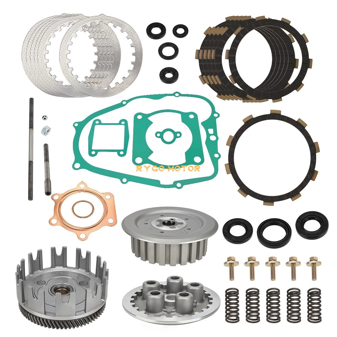 Clutch Basket Pressure Plate Center Hub Gasket Kit for Yamaha Blaster YFS200