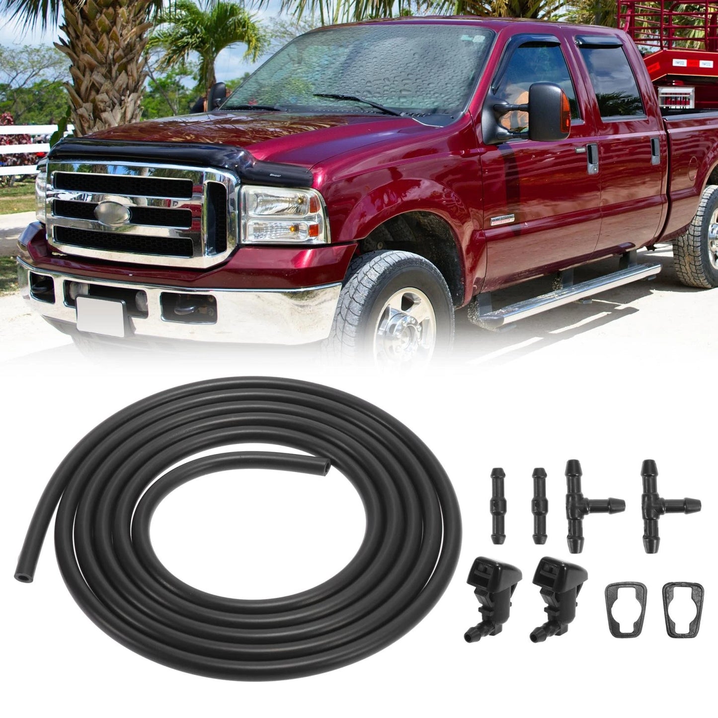 7 x Windshield Wiper Fluid Squirter Nozzles for Ford F250 F350 (2008-2010)