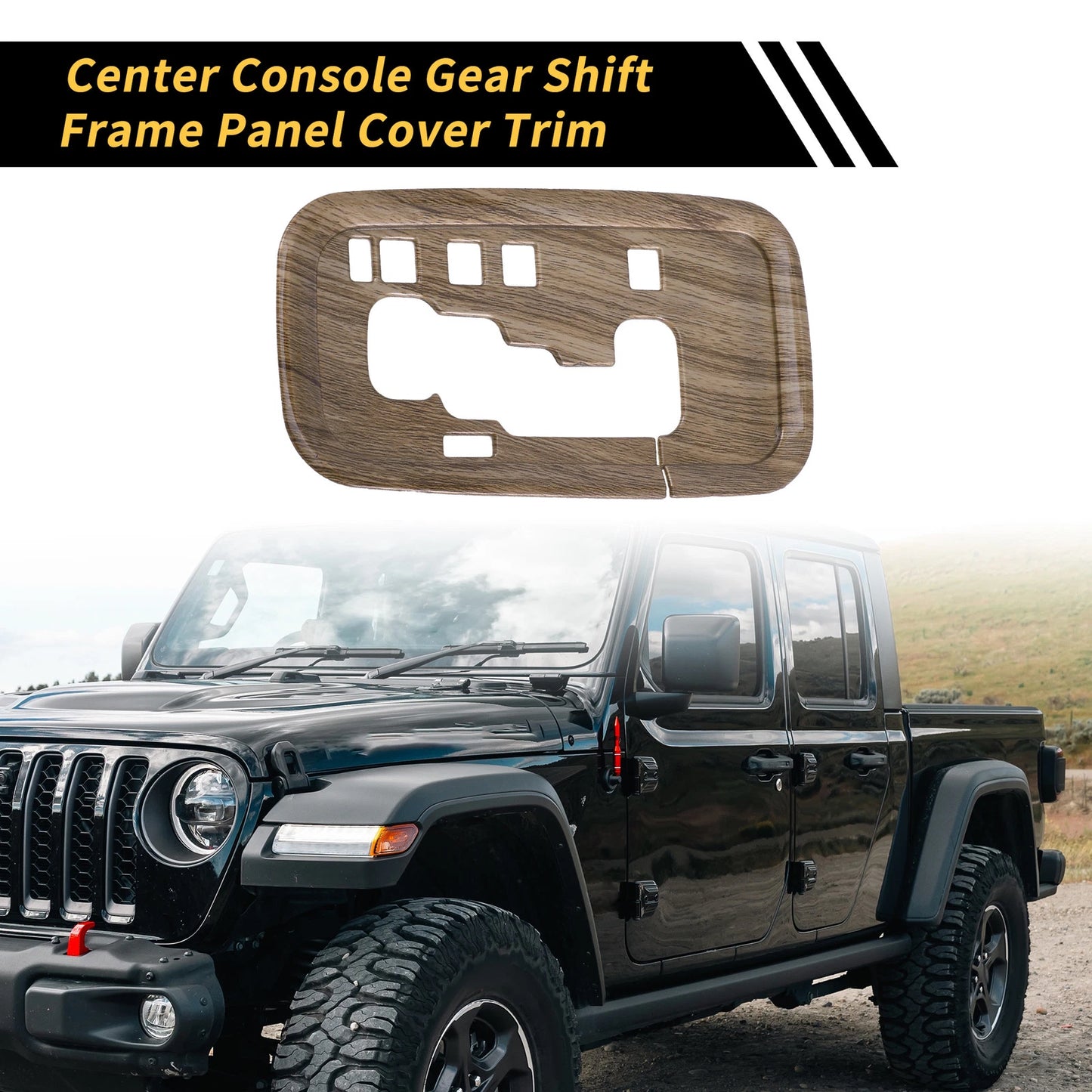 Console Gear Shift Frame Panel Trim for Jeep Wrangler JK JKU (2011-2017)