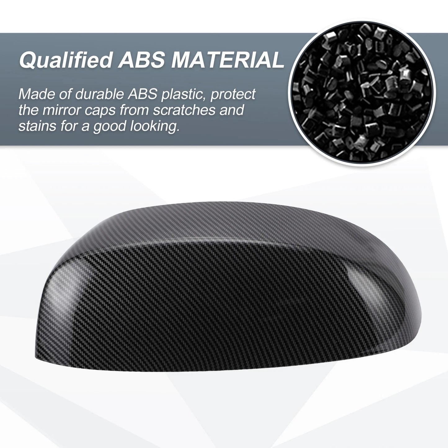 1 x Rearview Mirror Cover Cap Black Carbon Fiber for Chevrolet Avalanche