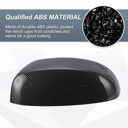 1 x Rearview Mirror Cover Cap Black Carbon Fiber for Chevrolet Avalanche