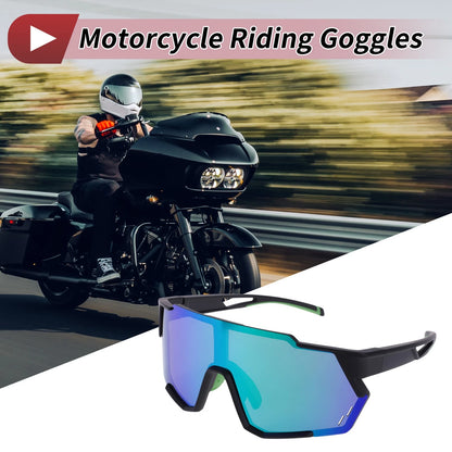 1 x Motorcycle Riding Goggles Green Black Tri-Acetyl Cellulose for Make Model