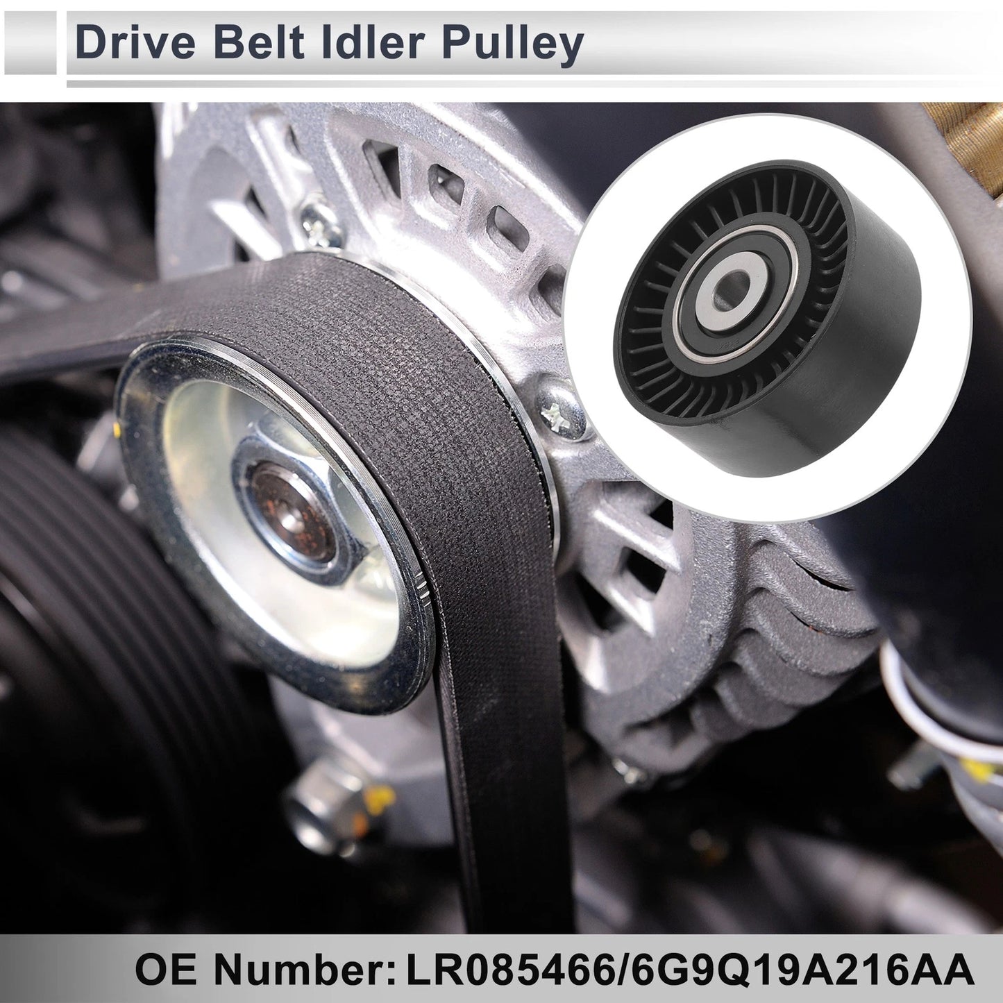 Drive Belt Idler Pulley for Ford Mondeo (2008-2015) 1 x Quality Replacement