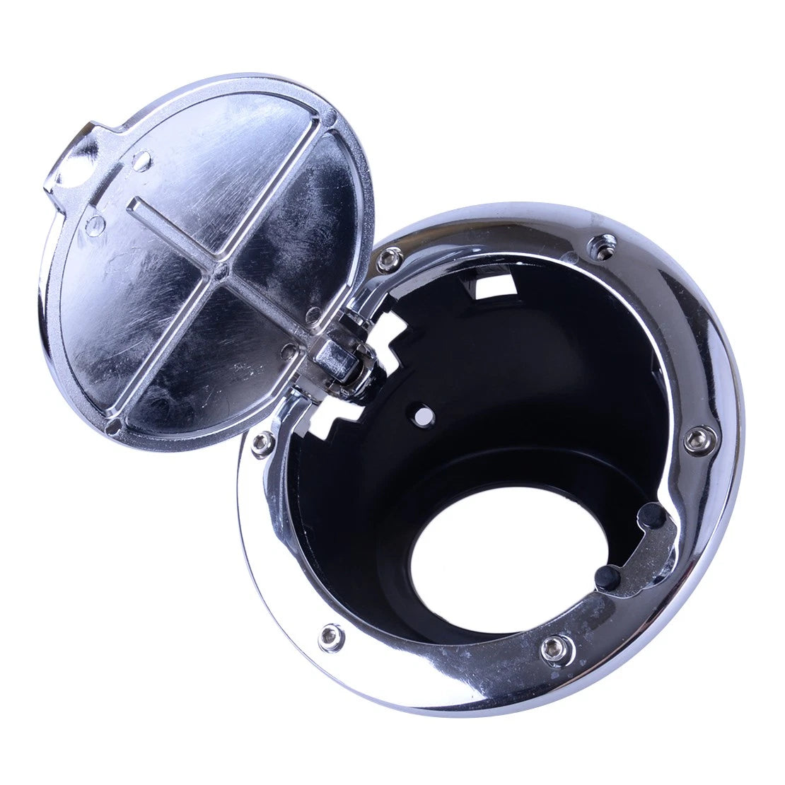 Chrome Fuel Filler Door Gas Cap Cover for Jeep Wrangler JK (2007-2017)