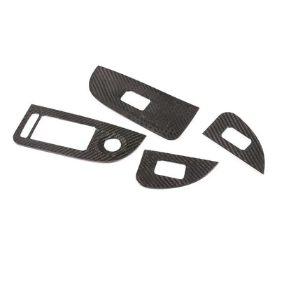 Carbon Fiber Window Switch Button Cover Trim Fit For Alfa Romeo Giulia 2017-2019