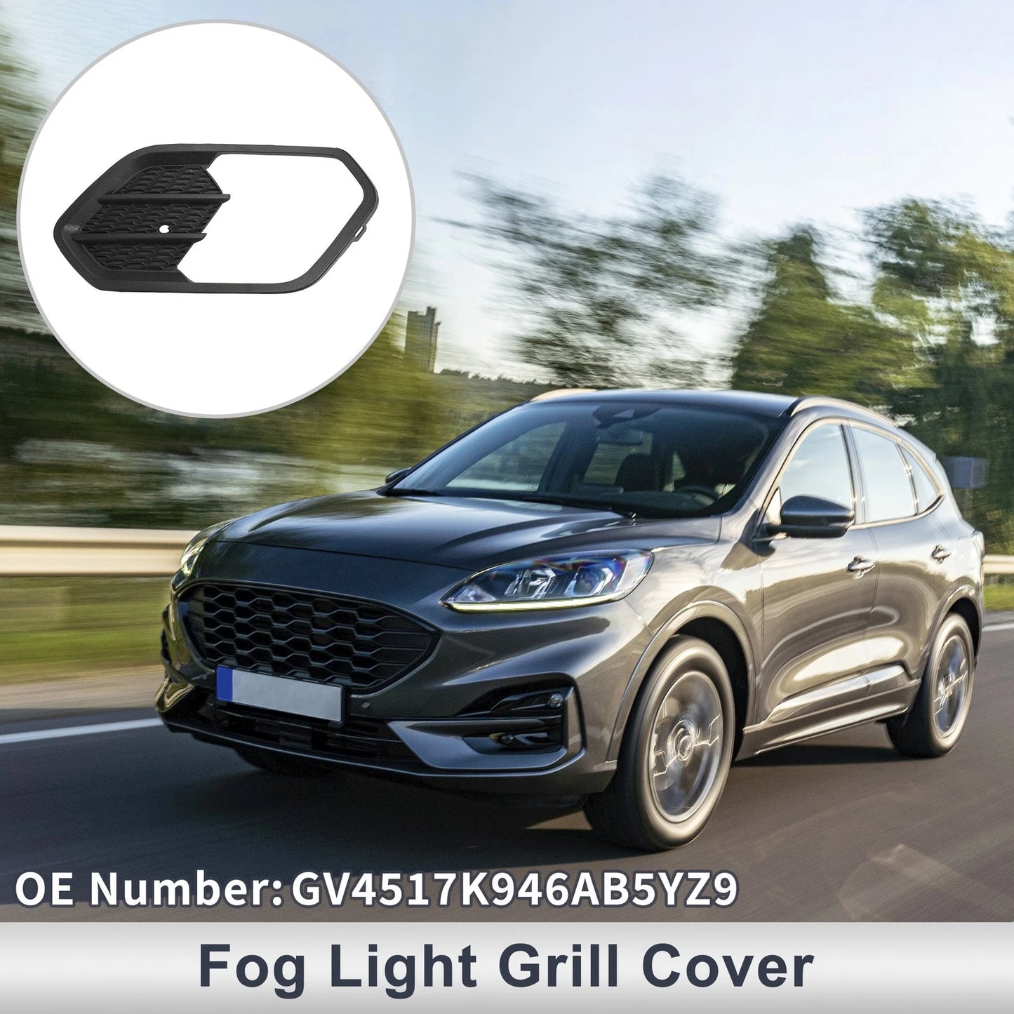 Front Right Fog Light Grill for Ford Escape (2017-2018)