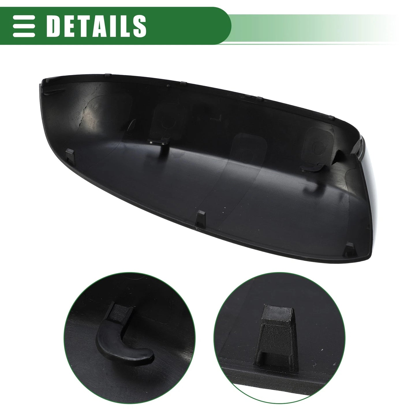 Left Rearview Mirror Cap for Chevrolet Silverado 1500 Gloss Black