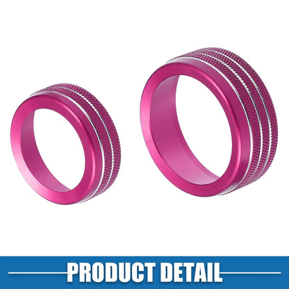 AC Radio Switch Knob Cover Decals for Dodge Durango 2014-2020 - Set of 3 Pink