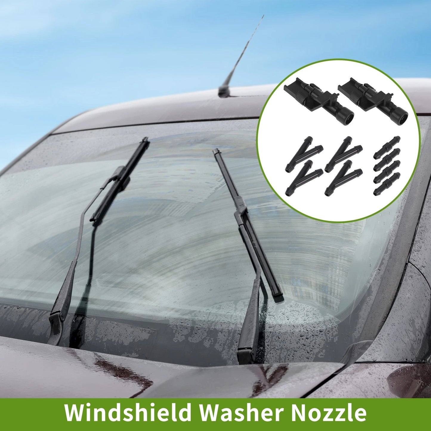 Windshield Washer Nozzle & Hose Connector for Honda (2016-2023)