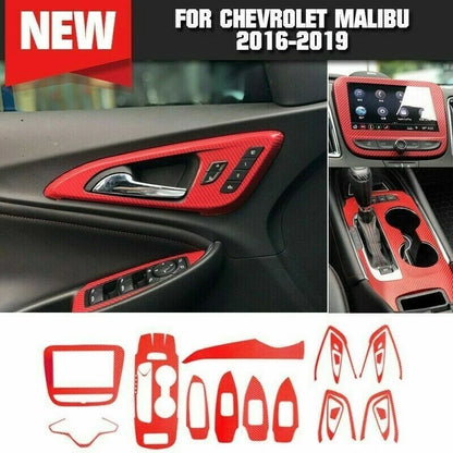 Carbon Fiber Interior Decor Trim Sticker for Chevrolet Malibu (2016–2019)