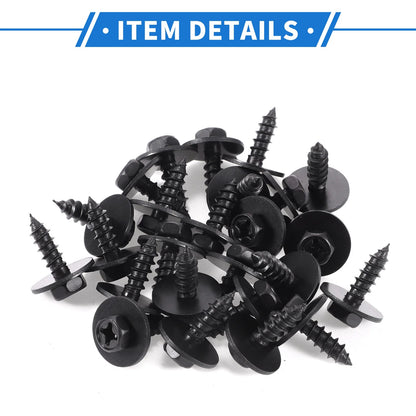 25 Pcs Fender Liner Splash Shield Bumper Cover Screws for Toyota Avalon