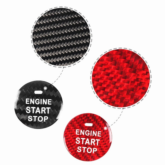 1pc Black Carbon Fiber Engine Start Stop Button Cover for Lexus ES IS LX (2013-2023)