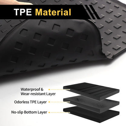 Cargo Liner Rear Trunk Mat for Kia Stinger (2018-2024) Square Grid Pattern